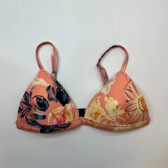 Triangl Bikini Top S Small Tropical Floral Semi Padded Adjustable Strap Neoprene - Picture 2 of 9